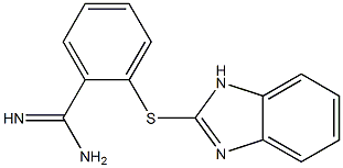 2-(1H-1,3-benzodiazol-2-ylsulfanyl)benzene-1-carboximidamide Struktur