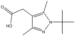 2-(1-tert-butyl-3,5-dimethyl-1H-pyrazol-4-yl)acetic acid Struktur