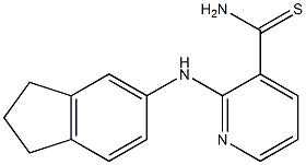 2-(2,3-dihydro-1H-inden-5-ylamino)pyridine-3-carbothioamide,,结构式