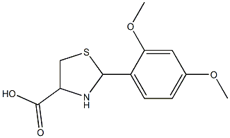 2-(2,4-dimethoxyphenyl)-1,3-thiazolidine-4-carboxylic acid Structure