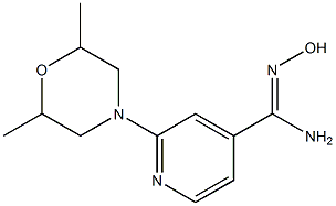 2-(2,6-dimethylmorpholin-4-yl)-N'-hydroxypyridine-4-carboximidamide Structure