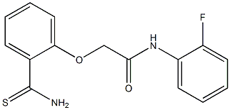 2-(2-carbamothioylphenoxy)-N-(2-fluorophenyl)acetamide Structure