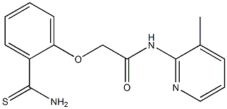 2-(2-carbamothioylphenoxy)-N-(3-methylpyridin-2-yl)acetamide Structure