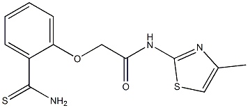 2-(2-carbamothioylphenoxy)-N-(4-methyl-1,3-thiazol-2-yl)acetamide Struktur