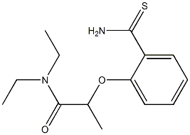 2-(2-carbamothioylphenoxy)-N,N-diethylpropanamide Struktur