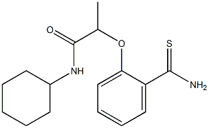 2-(2-carbamothioylphenoxy)-N-cyclohexylpropanamide Structure