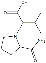2-(2-carbamoylpyrrolidin-1-yl)-3-methylbutanoic acid Structure