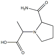 2-(2-carbamoylpyrrolidin-1-yl)propanoic acid Struktur