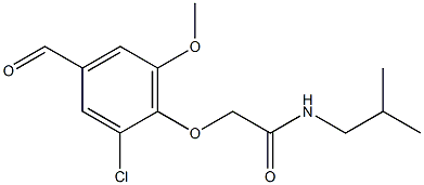 2-(2-chloro-4-formyl-6-methoxyphenoxy)-N-(2-methylpropyl)acetamide 结构式