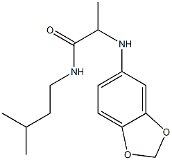 2-(2H-1,3-benzodioxol-5-ylamino)-N-(3-methylbutyl)propanamide Structure