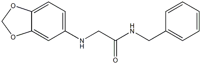 2-(2H-1,3-benzodioxol-5-ylamino)-N-benzylacetamide Struktur