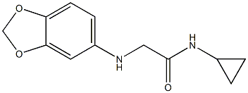 2-(2H-1,3-benzodioxol-5-ylamino)-N-cyclopropylacetamide 结构式