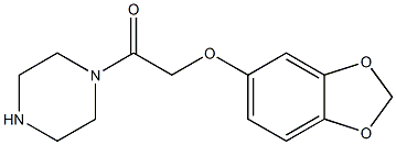 2-(2H-1,3-benzodioxol-5-yloxy)-1-(piperazin-1-yl)ethan-1-one,,结构式