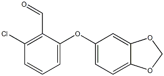 2-(2H-1,3-benzodioxol-5-yloxy)-6-chlorobenzaldehyde Struktur