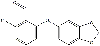 2-(2H-1,3-benzodioxol-5-yloxy)-6-chlorobenzaldehyde Structure