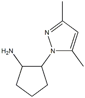 2-(3,5-dimethyl-1H-pyrazol-1-yl)cyclopentanamine,,结构式