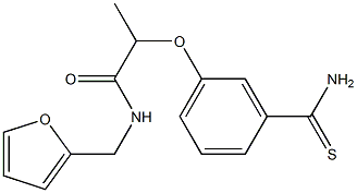 2-(3-carbamothioylphenoxy)-N-(furan-2-ylmethyl)propanamide 结构式