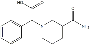 2-(3-carbamoylpiperidin-1-yl)-2-phenylacetic acid Struktur
