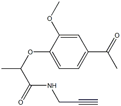 2-(4-acetyl-2-methoxyphenoxy)-N-(prop-2-yn-1-yl)propanamide