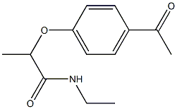 2-(4-acetylphenoxy)-N-ethylpropanamide Struktur