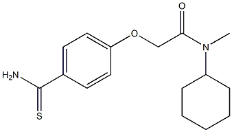 2-(4-carbamothioylphenoxy)-N-cyclohexyl-N-methylacetamide Struktur
