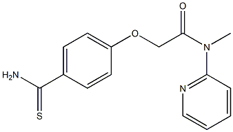 2-(4-carbamothioylphenoxy)-N-methyl-N-(pyridin-2-yl)acetamide Struktur