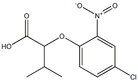 2-(4-chloro-2-nitrophenoxy)-3-methylbutanoic acid 结构式