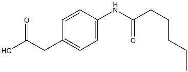 2-(4-hexanamidophenyl)acetic acid Struktur