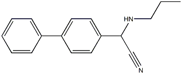 2-(4-phenylphenyl)-2-(propylamino)acetonitrile,,结构式