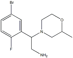 2-(5-bromo-2-fluorophenyl)-2-(2-methylmorpholin-4-yl)ethanamine Structure