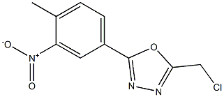 2-(chloromethyl)-5-(4-methyl-3-nitrophenyl)-1,3,4-oxadiazole Structure