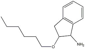 2-(hexyloxy)-2,3-dihydro-1H-inden-1-amine 结构式