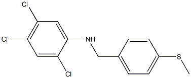 2,4,5-trichloro-N-{[4-(methylsulfanyl)phenyl]methyl}aniline Struktur