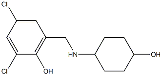 2,4-dichloro-6-{[(4-hydroxycyclohexyl)amino]methyl}phenol Structure