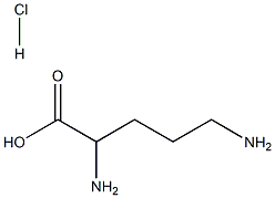 2,5-diaminopentanoic acid hydrochloride Structure