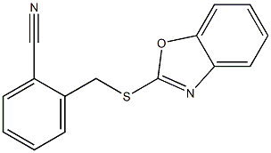 2-[(1,3-benzoxazol-2-ylsulfanyl)methyl]benzonitrile 化学構造式