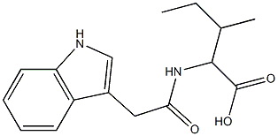 2-[(1H-indol-3-ylacetyl)amino]-3-methylpentanoic acid Structure