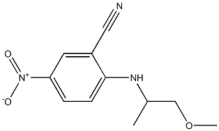 2-[(1-methoxypropan-2-yl)amino]-5-nitrobenzonitrile 结构式