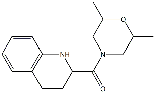 2-[(2,6-dimethylmorpholin-4-yl)carbonyl]-1,2,3,4-tetrahydroquinoline Structure