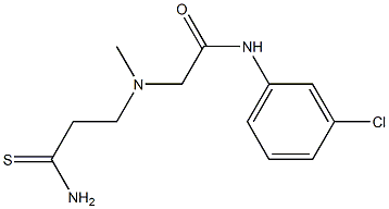 2-[(2-carbamothioylethyl)(methyl)amino]-N-(3-chlorophenyl)acetamide Struktur