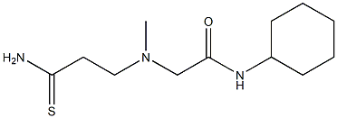 2-[(2-carbamothioylethyl)(methyl)amino]-N-cyclohexylacetamide Struktur