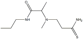 2-[(2-carbamothioylethyl)(methyl)amino]-N-propylpropanamide Struktur