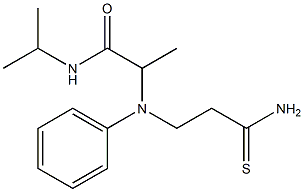2-[(2-carbamothioylethyl)(phenyl)amino]-N-(propan-2-yl)propanamide Structure