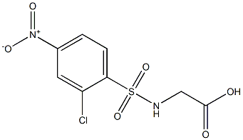 2-[(2-chloro-4-nitrobenzene)sulfonamido]acetic acid 结构式