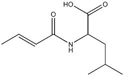 2-[(2E)-but-2-enoylamino]-4-methylpentanoic acid Struktur