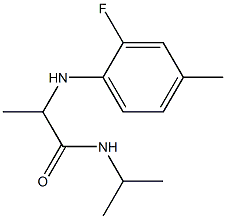 2-[(2-fluoro-4-methylphenyl)amino]-N-(propan-2-yl)propanamide Struktur