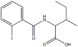 2-[(2-iodobenzoyl)amino]-3-methylpentanoic acid Struktur
