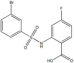 2-[(3-bromobenzene)sulfonamido]-4-fluorobenzoic acid,,结构式