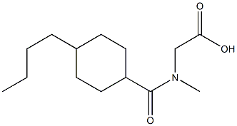 2-[(4-butylcyclohexyl)-N-methylformamido]acetic acid Structure