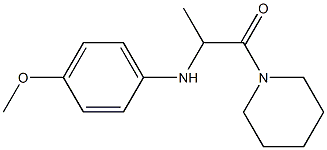 2-[(4-methoxyphenyl)amino]-1-(piperidin-1-yl)propan-1-one Struktur